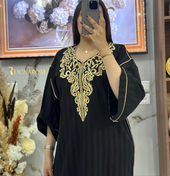 غندورة مغربية أنيقة بتطريز فاخر ✨