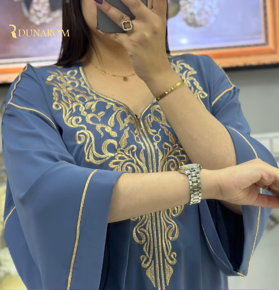 غندورة مغربية أنيقة بتطريز فاخر ✨