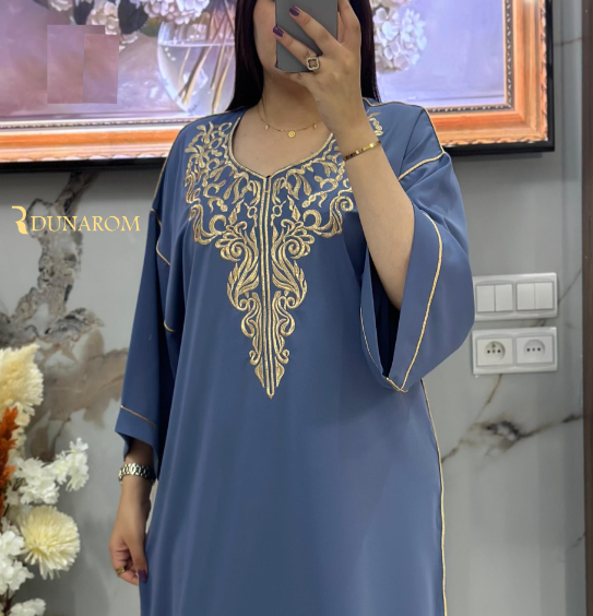غندورة مغربية أنيقة بتطريز فاخر ✨