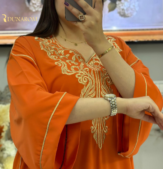 غندورة مغربية أنيقة بتطريز فاخر ✨