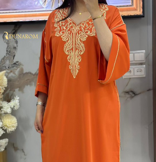 غندورة مغربية أنيقة بتطريز فاخر ✨