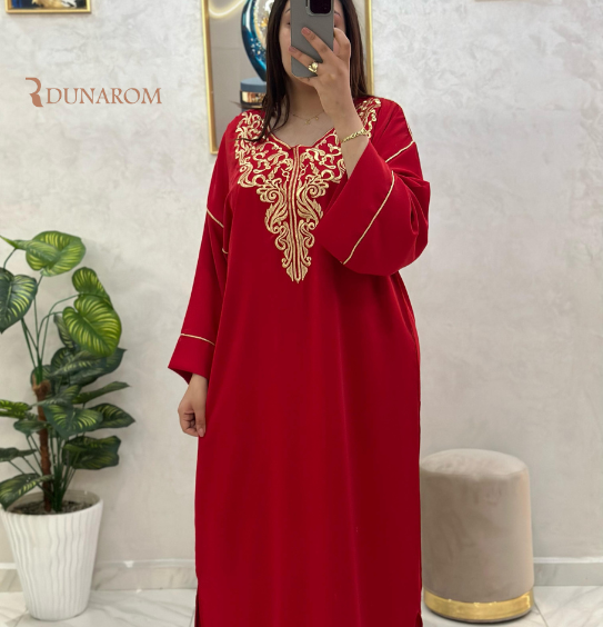 غندورة مغربية أنيقة بتطريز فاخر ✨