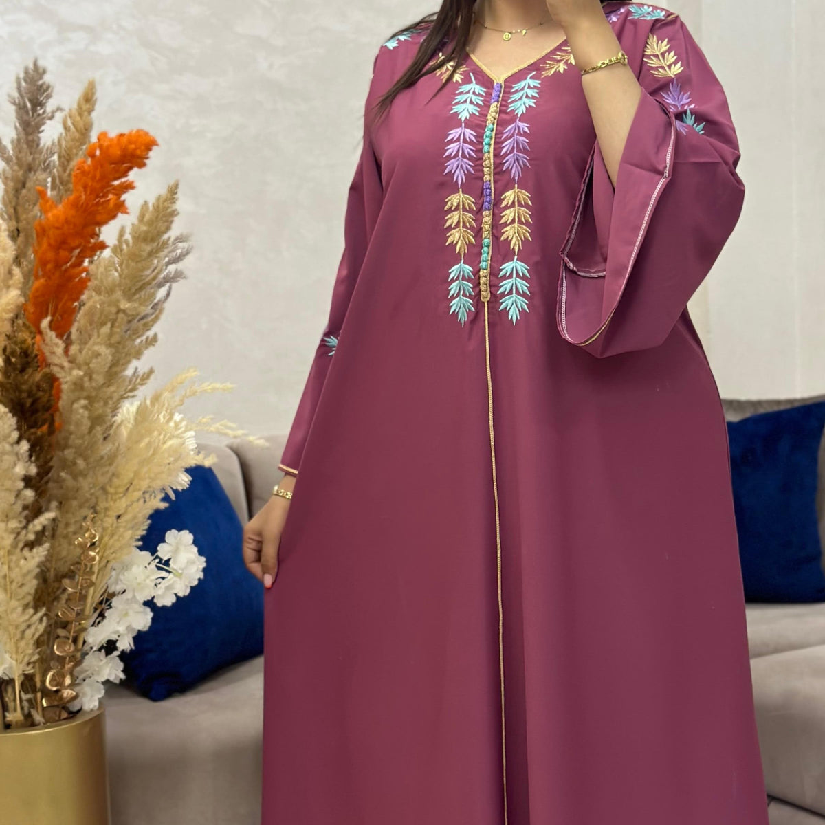 قفطان كلوش فاخر للأنوثة الراقية 💫